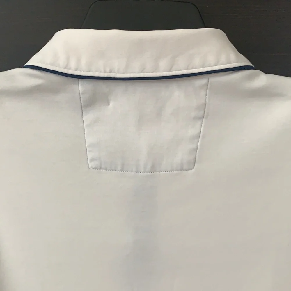 Men’s Banana Republic White/Navy Polo Shirt XL